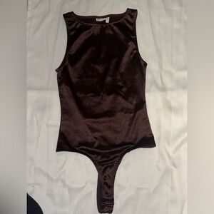 ASOS Rich Brown Sleeveless Bodysuit